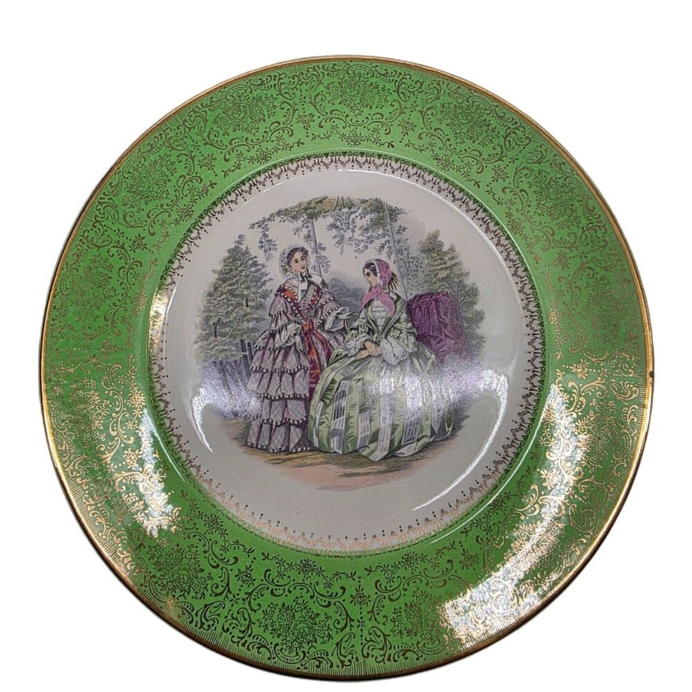 Antique Salem China Imperial‎ Service Plate 23K Gold Trim